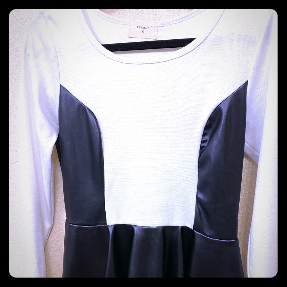 Everly White Peplum Top